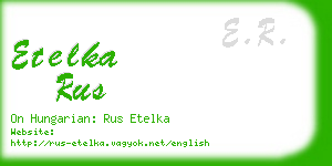 etelka rus business card